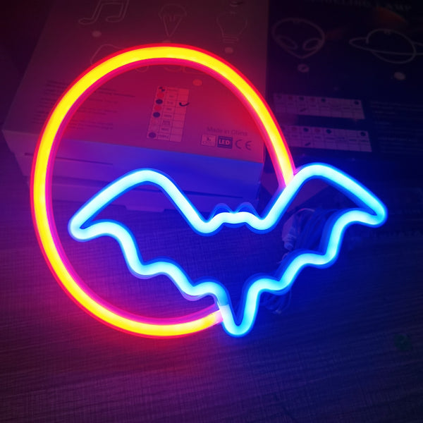 Halloween Bat Neon Lights